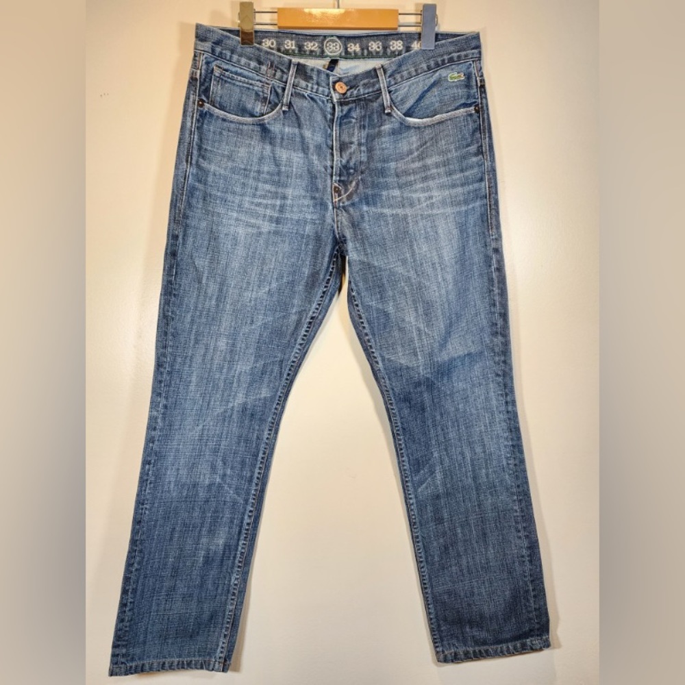 Lacoste Small Logo Navy Denim Jeans